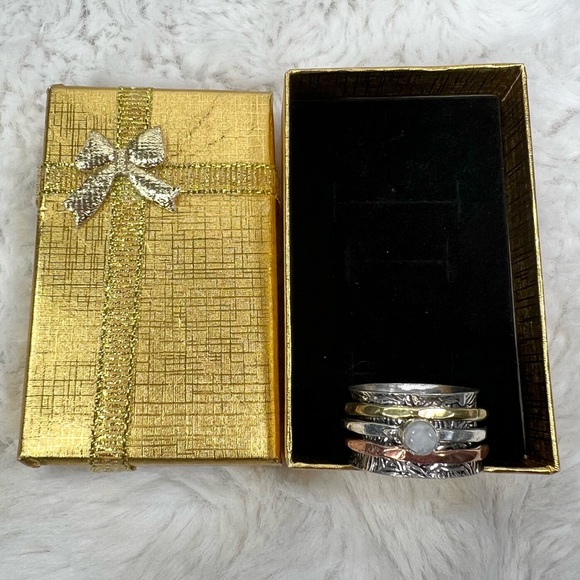 SPINNER! Vintage 925 Moonstone Gemstone Spinner Ring size 9.5 - Picture 8 of 9